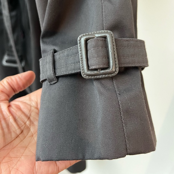 TIP TOP TAILORS | Vintage Charcoal Gray Oversized Fashionable Trench Coat - Picture 13 of 16